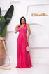 VESTIDO TRES LISTRAS PLISSADO